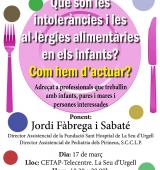 Xerrada informativa a la Seu d’Urgell sobre intoleràncies i al·lèrgies alimentàries en els infants