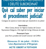 El Consorci d’Atenció a les Persones de l’Alt Urgell facilita consultes gratuïtes amb advocats de la comarca pels afectats de les preferents