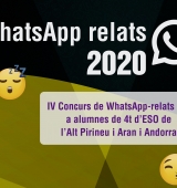 Es fa públic el veredicte del jurat del Concurs WhatsApp Relats per a alumnes de 4t d’ESO i nivells equivalents de l’Alt Pirineu, Aran i Andorra