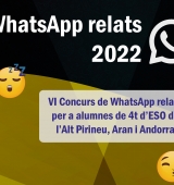 20 centres de l’Alt Pirineu, Aran i Andorra participaran en la 6a edició del concurs literari de WhatsApp-Relats